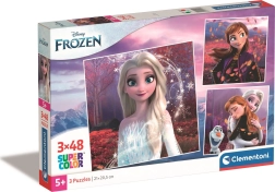 Puzzle 3×48 dielikov DISNEY FROZEN – sada štvorcových skladačiek