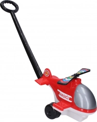 Požiarnická helikoptéra s mechanickým zvukom