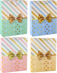 Veľká darčeková taška so zlatou mašľou