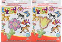 Zažehľovacie koráliky so šablónou kvietku