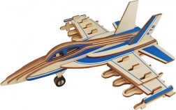Woodcraft drevené 3D puzzle bojové lietadlo F-18