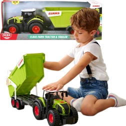 Interaktívny traktor Claas s prívesom Dickie so svetlom a zvukom