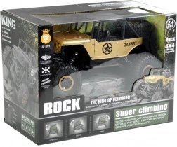 Diaľkovo ovládané auto Jeep R/C 1:18 zlaté