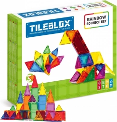 Tileblox dúhová magnetická stavebnica 60 dielov