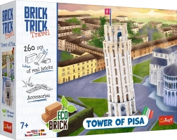 Tehlová stavebnica BRICK TRICK Travel – Šikmá veža v Pise (260 dielikov)