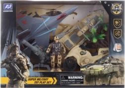 Vojenská sada so stíhačkou, motorkou a vodným skútrom