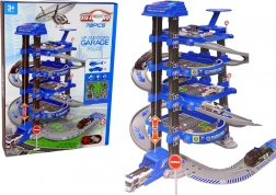 Policajné štvorposchodové parkovisko 1:64 so zvukom a svetlami