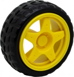 plastové koleso s pneumatikou pre arduino robota 65 mm