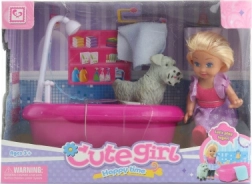 Bábika s vaničkou a psíkom pre deti