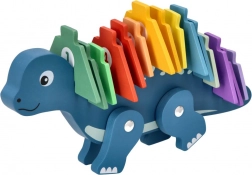Drevené puzzle dinosaurus s číslami