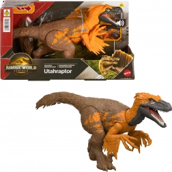 Figúrka dinosaura Utahraptor JURASSIC WORLD Rebirth Wild Roar 26 cm