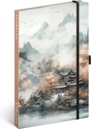 Linajkový zápisník Notique Japonsko 13 × 21 cm