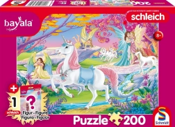 Puzzle bayala: kúzelní elfovia 200 dielikov s figúrkou Schleich