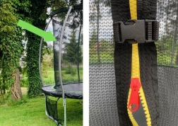 Vnútorná ochranná sieť na trampolínu 8 ft ružová