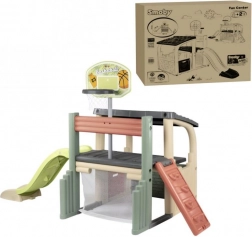 Smoby detské centrum zábavy so šmýkačkou a košom