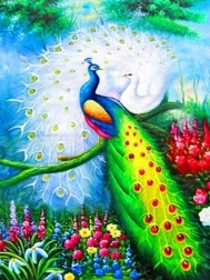 Diamantové maľovanie – pávy 30 × 40 cm
