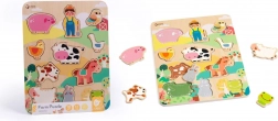 Classic World drevené puzzle farma – priraď zvieratá