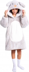 Cozy Noxxiez hrejivá televízna mikinová deka s kapucňou králik pre deti 7–12 rokov
