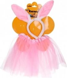 Karnevalový set ružový zajačik