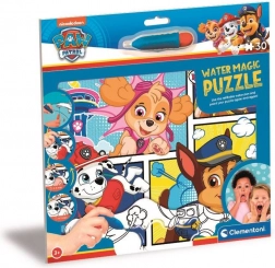 CLEMENTONI Puzzle s maľovaním vodou Water Magic: Tlapková patrola 30 dielikov