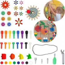 Masterkidz stavebná sada príslušenstva s kolíkmi, skrutkami a nástrojmi - 352 ks