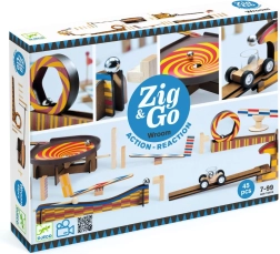 Djeco drevená guľôčková dráha Zig & Go, 45 dielikov