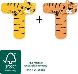 Drevené písmeno T s tigrom small foot