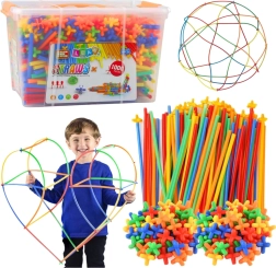 Konštrukčná stavebnica slamky STRAWS, 1000 dielov v kufríku