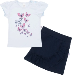 Dojčenské tričko so sukničkou New Baby Butterflies modrá 62 (3–6 m)