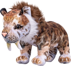 Plyšový šabľozubý tiger 40 cm – realistická stojaca hračka