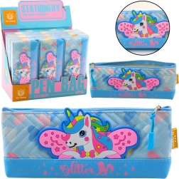 Zariadenie na písacie potreby s jednorožcom modré