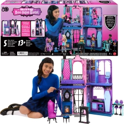 Monster High Boo-tique Hotel – strašidelný skladací hotelový domček s nábytkom a doplnkami