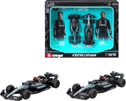 Bburago pretekársky set 1:43 MERCEDES-AMG F1 W15 – Lewis Hamilton a George Russell (2024)