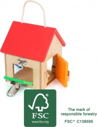 Domček so zámkami z FSC dreva small foot