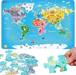 Klasické svetové puzzle mapa sveta