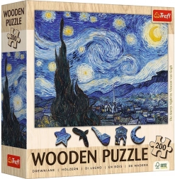 Drevené puzzle Vincent van Gogh - Hviezdna noc 200 dielikov