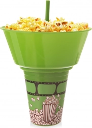 Zelený kelímok s miskou na popcorn 500 ml