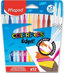 Fixky MAPED Color’Peps Oops 12 farieb + 2 zmizíky
