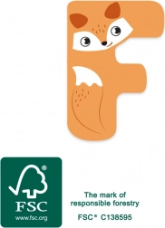 Small Foot Drevené písmeno F s líškou do detskej izby