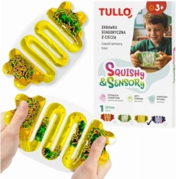 Senzorická stláčacia loptička s tekutinou – žltá