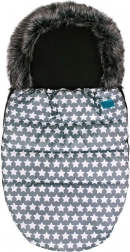 Luxusný detský fusak Belisima hviezdičky – sivý zimný fusak do kočíka