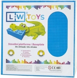 Veľká stavebná podložka 50×50 bodov modrá