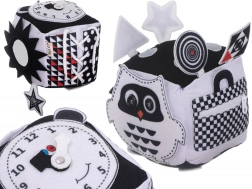 Edukativná čiernobiela kontrastná senzorická kocka