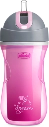 Chicco športový termohrnček so slamkou 266 ml, modrý (14 m+)