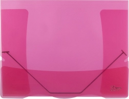 Transparentný obal s gumou Lines červená