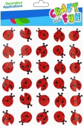 samolepky lienky s glitrami 30 ks