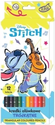 Farebné pastelky Lilo a Stitch – 12 ks