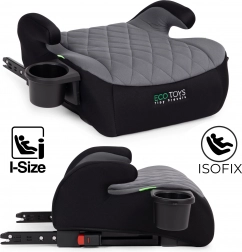 Detský podsedák do auta s ISOFIX a držiakom nápojov ECOTOYS i-Size 125–150 cm