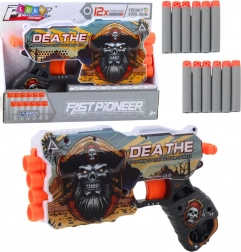 Pirátka pištoľ na penové šípky so zásobníkom, 12 šípok v balení