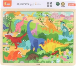Drevené puzzle svet dinosaurov 48 dielikov